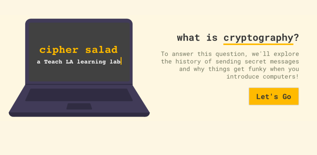 Cipher Salad home screen